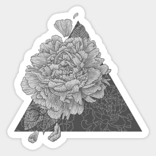 Pale Peonies Sticker